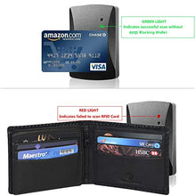 Load image into Gallery viewer, RFID Genuine Leather Bifold Wallet for Men and Women,2 Note pocket,coin pocket,multi card slots & ID window (Black Carbon)