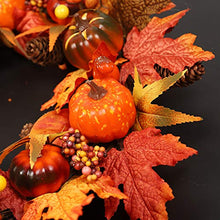 Load image into Gallery viewer, wonuu Fall Wreaths for Front Door 22 Inch Home Wall Decor Handcrafted Boxwood Base for Halloween Thanksgiving Day Autumn