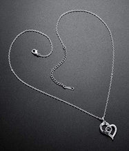 Load image into Gallery viewer, Tornito Gold Plated 100 Languages I Love You Memory Necklace Projection Pendant Necklace for Women (A1:Heart Shape,Silver Tone)