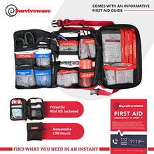 Load image into Gallery viewer, Surviveware Large First Aid Kit & Added Mini Kit for Trucks, Car, Camping and Outdoor Preparedness
