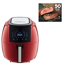 Load image into Gallery viewer, GoWISE USA 5.8-Quart Programmable 8-in-1 Air Fryer XL + Recipe Book (Chili Red)