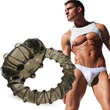 Load image into Gallery viewer, SOCOAT Black Men's Silicone Resistance Exercise Ring DH1