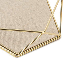 Load image into Gallery viewer, Umbra 299481-221 Prisma Tray, Geometric Plated Jewelry Storage, 11" Length x 7.25" Height x 1.5” Width, Matte Brass