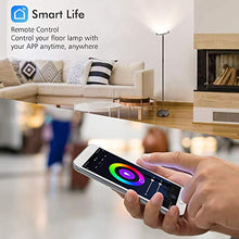 Load image into Gallery viewer, Floor Lamp, HueLiv Super Bright RGBW Smart WiFi LED Floor Lamp for Reading, Dimmable Torchiere, for Living Rooms Bedrooms, for DIY, Compatible with Alexa & Google Home, Black, 25W