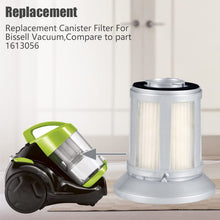 Load image into Gallery viewer, Replacement Filter for Bissell 2156A, 1665, 16652, 1665W Zing Canister Vacuum, Replacement Upright Vacuum Filter Compatible with Bissell Powerforce 1665, Compare to Part 1613056 (2 Pack)