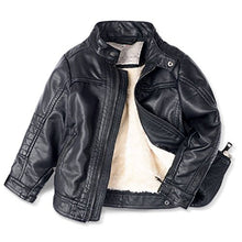 Load image into Gallery viewer, LJYH Boys Leather Jackets New Spring Children Collar Motorcycle Faux Leather Zipper Coats 5/6yrs