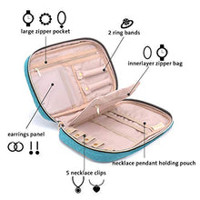 Load image into Gallery viewer, BAGSMART Jewelry Organizer Bag Travel Jewelry Storage Cases for Necklace, Earrings, Rings, Bracelet, Lake Blue