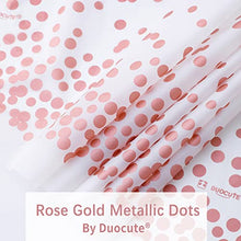 Load image into Gallery viewer, Rose Gold Dot and White Tablecloth 108"x54" for Parties Rectangle Table 4 Packs, Dot Confetti Rectangular Plastic Table Cover,Thanksgiving Christmas Wedding, Anniversary,Baby Shower, Birthday Party