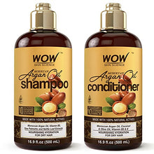 Load image into Gallery viewer, WOW Skin Science Moroccan Argan Oil Shampoo and Conditioner Set - Moroccan Oil Shampoo & Conditioner Set Sulfate Free - Shampoo & Conditioner Set for Color Treated Hair - Natural Shampoo & Conditioner