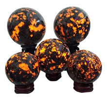 Load image into Gallery viewer, DAPERCI Natural Stones Crystal Stone Natural Fire Agate Stone Crystal Sphere Ball Powerful Chakra Energy Wicca Crystals and Healing Stones Spiritual Witchcraft Natural Stones