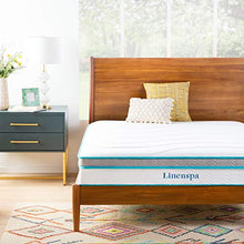 Load image into Gallery viewer, Linenspa 10 Inch Memory Foam and Innerspring Hybrid Mattress - Queen & All-Season White Down Alternative Quilted Comforter - Corner Duvet Tabs - Duvet Insert or Stand-Alone Comforter - Queen