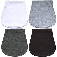 Load image into Gallery viewer, Burp Cloths for Babies, Large Size, Triple Layers, Extra Soft Absorbent and Thick, 4 Packs, Dark Grey Light Grey and White