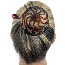 Load image into Gallery viewer, Camila Paris CP16 French Hair Bun Clip Maker Cover Cap Holder, Tortoise Shell, Round Dome Bun Hair Clip for Women Hair Updo, Styling Hair Bun Accessories for Women, No Slip and Durable, Made in France