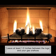 Load image into Gallery viewer, Uniflasy Gas Fireplace Logs, 6pcs Ceramic White Birch Wood Firepit Gas Logs for Firebowl, Vented, Gel, Ventless, Electric, Gas Inserts, Propane, Indoor or Outdoor Gas Fireplace Fire Pit, Logs Decor