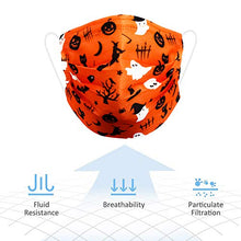 Load image into Gallery viewer, Halloween Face Mask,Disposable Face Mask for Halloween 3-ply Halloween Face Masks for Adult Disposable Halloween themed Face Mask 50pcs