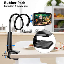 Load image into Gallery viewer, Gooseneck Bed Cell Phone Holder Mount, PEYOU 33" Flexible Phone Stand 360 Lazy Desk Bed Clip Calmp Mount Compatible for iPhone 11 Pro Xs Max XR X 8 7 6 6s Plus, Samsung and More 4.0"-6.5" Devices