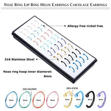 Load image into Gallery viewer, UBGICIG 220PCS Nose Piercing Jewelry Nose Studs for Women Men Stainless Steel Nose Ring Bone Studs Piercing 20G-22G 1.5mm 2mm 2.5mm