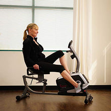 Load image into Gallery viewer, Sunny Health & Fitness Magnetic Recumbent Bike Exercise Bike with Digital Monitor, 300 lb Capacity, Easy Adjustable Seat, Pulse Rate Monitor
