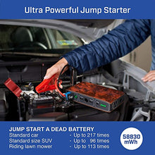 Load image into Gallery viewer, HALO Bolt 58830 mWh Portable Phone Laptop Charger Car Jump Starter with AC Outlet and Car Charger - Blue Graphite