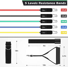 Load image into Gallery viewer, Whatafit Resistance Bands Set (16pcs), Exercise Bands with Door Anchor, Handles,Waterproof Carry Bag, Legs Ankle Straps for Resistance Training, Physical Therapy, Home Workouts (Set3)