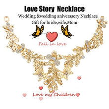 Load image into Gallery viewer, Gold Statement Butterfly Necklace for women,Elegant Love Story Necklace Gift for Women