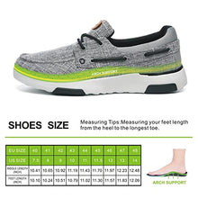 Load image into Gallery viewer, Mens Orthopedic Boat Shoes,Best Arch Support Shoes for Plantar Fasciitis,Comfortable Walking Fashion Sneakers for High Arch Fit, Pain, Comfort,Orthotics Casual Slip On Deck Loafers for Flat Foot,Comfy