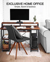 Load image into Gallery viewer, QooWare Computer Desk with Shelves, 47" Writing Desk w/Keyboard Tray & Monitor Stand Riser - Achieve More, Strain Less - Large Desk Space Wooden Study Table for Home Office