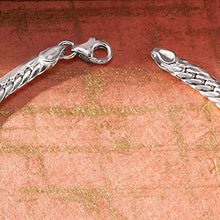 Load image into Gallery viewer, Ross-Simons Italian 14kt White Gold Cuban-Link Bracelet