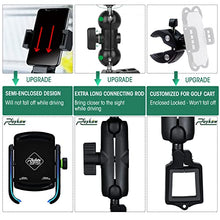 Load image into Gallery viewer, Roykaw Golf Cart Phone Mount Holder for iPhone/Galaxy/Google Pixel & GPS SkyCaddie SX400, SX500 - Upgrade One-Handed Pick and Place, Won't Fall Out