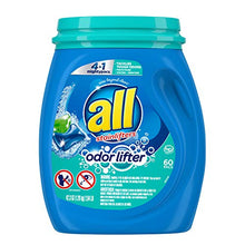 Load image into Gallery viewer, all Mighty Pacs Laundry Detergent 4-In-1 with Odor Lifter, Tub, 60 Count