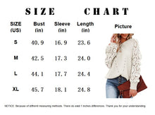 Load image into Gallery viewer, Womens Sweaters Fall 2022 Off Shoulder Long Sleeve Casual Crew Neck Fashion Crochet Knitted Pullover Jumper Top Milky White
