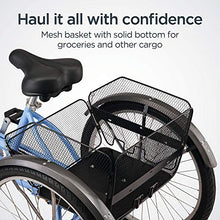 Load image into Gallery viewer, Schwinn Meridian Adult Trike, Three Wheel Cruiser Bike, 1-Speed, 26-Inch Wheels, Cargo Basket, Periwinkle