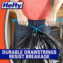 Load image into Gallery viewer, Hefty Strong Multipurpose Large Black Trash Bags, 30 Gallon, 56 Count