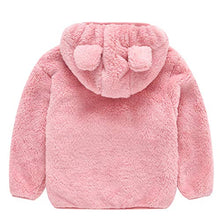 Load image into Gallery viewer, Baby Boy Girl Cute Ear Hoodie Cashmere Cardigan Coat Winter Thick Warm Plush Sweater Outerwear Kids Fleece Jacket (Pink, 18-24 Months)