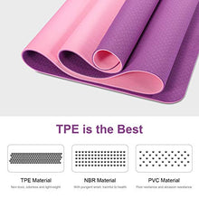 Load image into Gallery viewer, Smartor 6mm Extra Thick Yoga Mat for Women, Non-Slip Exercise & Fitness Mat with Carrying Strap, High Density Workout Mat for Yoga, Pilates & Floor Exercises, 72" x 24" x 1/4", Purple