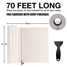 Load image into Gallery viewer, Transfer Tape for Vinyl - 12” x 70 FT w/Orange Alignment Grid for Adhesive Vinyl - Medium Tack Vinyl Transfer Tape for Silhouette Cameo, Cricut for Decals,Signs, Windows and Stickers