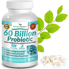 Load image into Gallery viewer, 60 Billion Probiotics for Women, Probiotics for Men - Guaranteed 10 Strains - Prebiotics & Digestive Enzymes, One A Day Supplement with Lactobacillus Acidophilus, Renew Mood Health - 30 Vegan Capsules