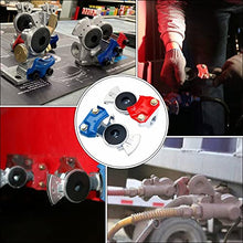 Load image into Gallery viewer, boeray Aluminum Emergency Gladhand Universal Glad Hands Air Hose Brake Coupling Service Handshake Set for Truck Semi Trailer RVs 1pcs Red 1pcs Blue