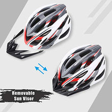 Load image into Gallery viewer, Shinmax Bike Helmet, CPSC/CE Certified Adjustable Light Bicycle Helmet Men&Women Road and Mountain Bicycle Helmet with Visor&Rear Light Met Specialized Cycling Helmet for Adult