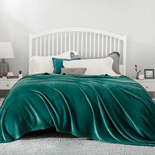 Load image into Gallery viewer, Bedsure Fleece Blanket Queen Size Emerald Green Lightweight Super Soft Cozy Luxury Bed Blanket Microfiber
