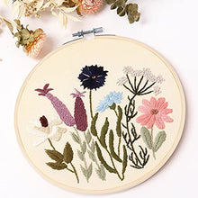 Load image into Gallery viewer, Embroidery Kit for Beginners 4 Sets, Hand DIY Cross Stitch Kits,4 pcs Bamboo Embroidery Hoop,4 pcs Plants Flowers Embroidery Patterns and Threads,Easy for The Embroidery Beginners to Learn…