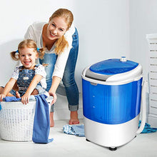 Load image into Gallery viewer, COSTWAY Mini Washing Machine with Spin Dryer, Electric Compact Laundry Machines Portable Durable Design Washer Energy Saving, Rotary Controller(Blue)
