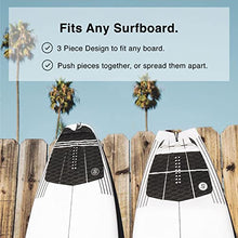 Load image into Gallery viewer, SYMPL Surfboard Traction Pad • 3 Piece Deck Pad for Surfing, Skimboarding • Maximum Grip • 3M Adhesive • Fits Surfboards, Skimboard, Longboard, Fish