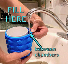Load image into Gallery viewer, The Ultimate Ice Cube Maker Silicone Bucket with Lid Makes Small Size Nugget Ice Chips for Soft Drinks, Cocktail Ice, Wine On Ice, Crushed Ice Maker Cylinder Ice Trays, Ice Cup Maker Mold, Ice Holder
