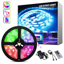 Load image into Gallery viewer, ShinePick Led Strip Lights 16.4ft Waterproof SMD 5050 150LEDs Light Strips Kit with 44 Keys Remote Controller and 12V Power Supply