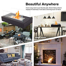 Load image into Gallery viewer, BRIAN & DANY Ventless Tabletop Portable Fire Bowl Pot Bio Ethanol Fireplace Indoor Outdoor Fire Pit in Black w/Fire Killer and Funnel