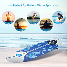 Load image into Gallery viewer, GYMAX Surfboard, 6' Body Board with Removable Fins & Protective Leash, Non-Slip Surfing Board for Surfing, Fishing Water Yoga