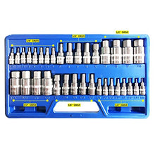 Load image into Gallery viewer, Master Hex Bit Socket Set Allen Wrench Bit Kit Hex Key for Ratchet Socket Tool SAE and Metric Set 3/8, 1/4, 1/2 Drive Socket Set 34-Piece
