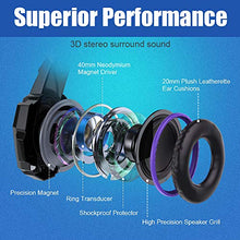 Load image into Gallery viewer, BENGOO G9000 Stereo Gaming Headset for PS4, PC, Xbox One Controller, Noise Cancelling Over Ear Headphones with Mic, LED Light, Bass Surround, Soft Memory Earmuffs (Purple)