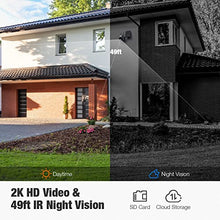 Load image into Gallery viewer, Wireless Security Camera Outdoor, 2K Solar Powered WiFi Cameras, Rechargeable Solar Outdoor Camera with PIR Motion Detection, 2-Way Audio, IP65 Waterproof, Night Vision